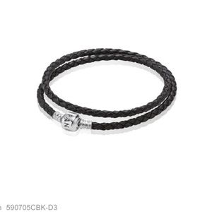 Pandora Double Braided Leather Bracelet